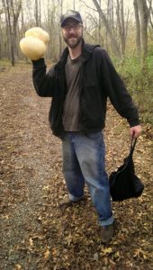 pic of me holding a bearded tooth mushroom